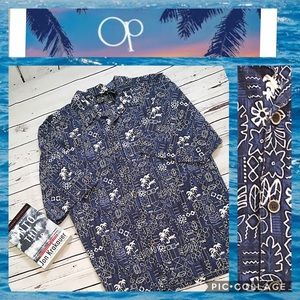 OP Sport Men’s button down beach shirt. XL